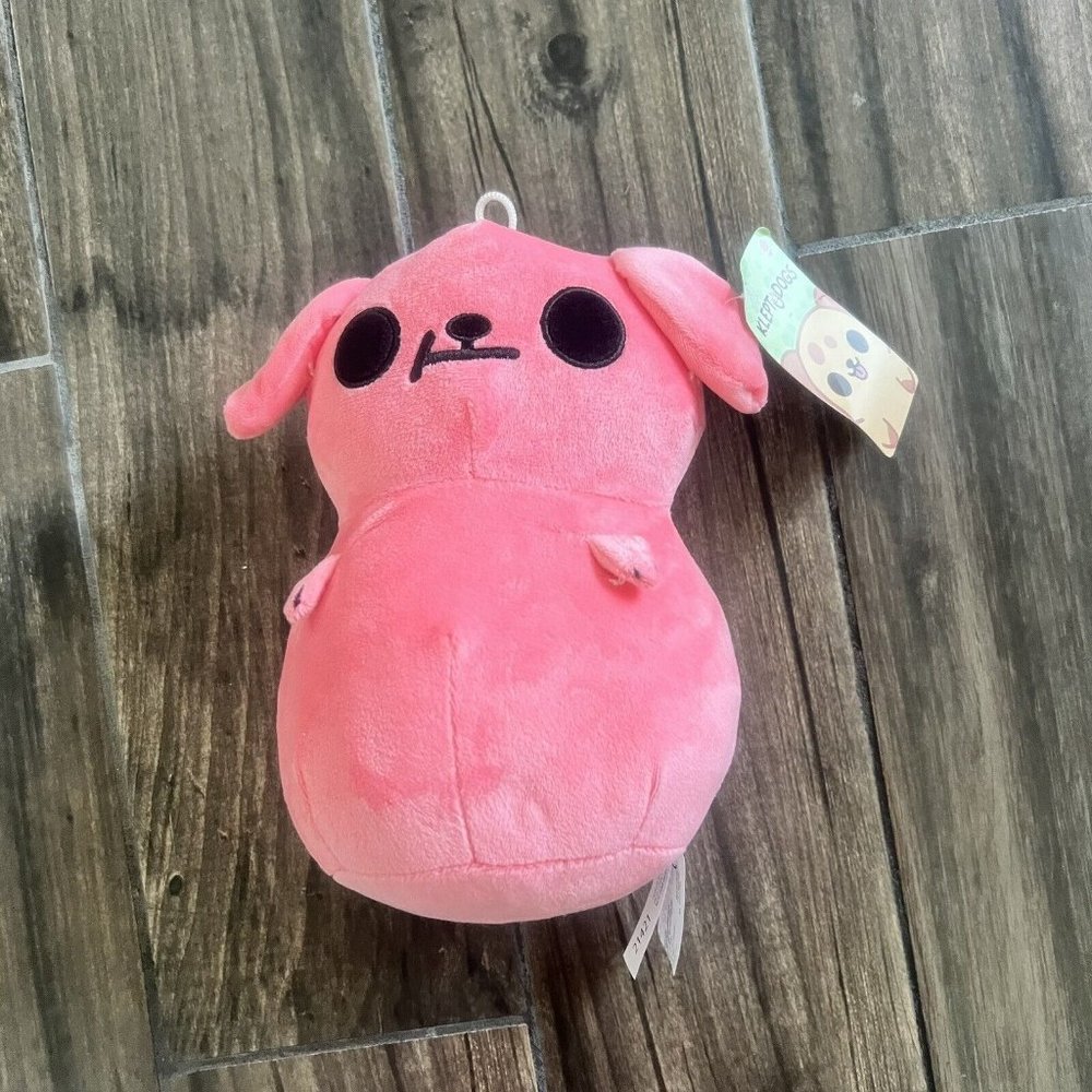 KLEPTODOGS Plush Pink DOG approx 8” Klepto Dog Hyperbeard
